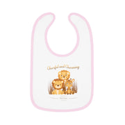 Lion Baby Contrast Trim Jersey Bib