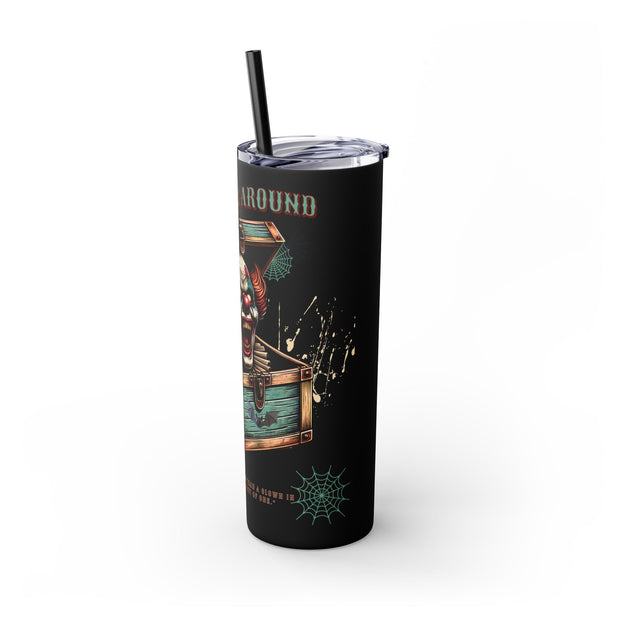 Clowning Around Skinny Tumbler with Straw, 20oz