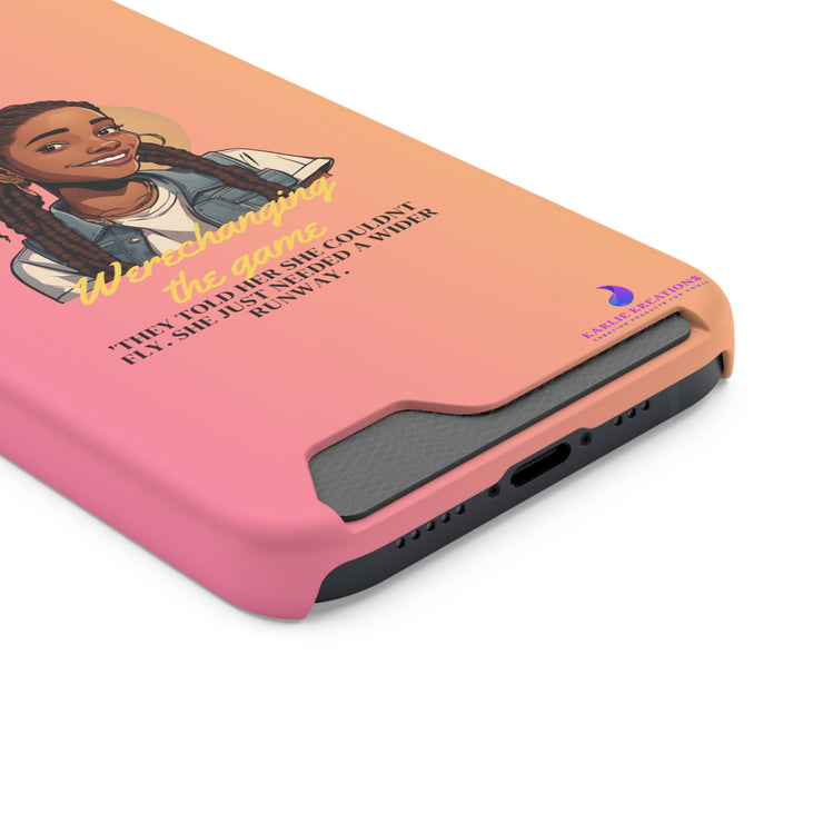 Brown Skin Phone Case With Card Holder