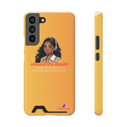 Brown Skin Phone Case With Card Holder