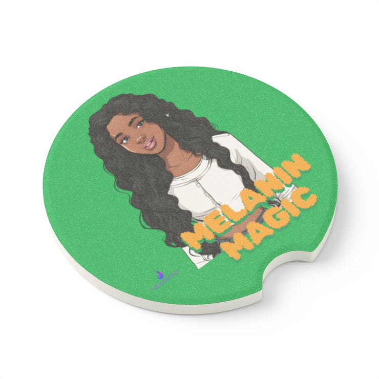 Brown Skin Soapstone Car Coaster