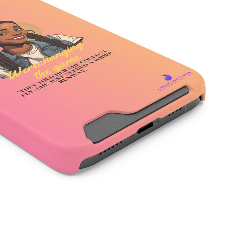 Brown Skin Phone Case With Card Holder