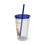 Lion Sunsplash Tumbler with Straw, 16oz