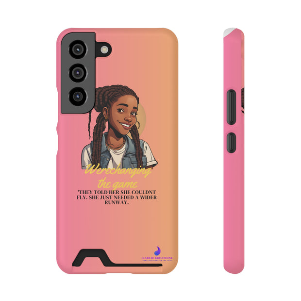 Brown Skin Phone Case With Card Holder