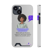 Brown Skin Phone Case With Card Holder