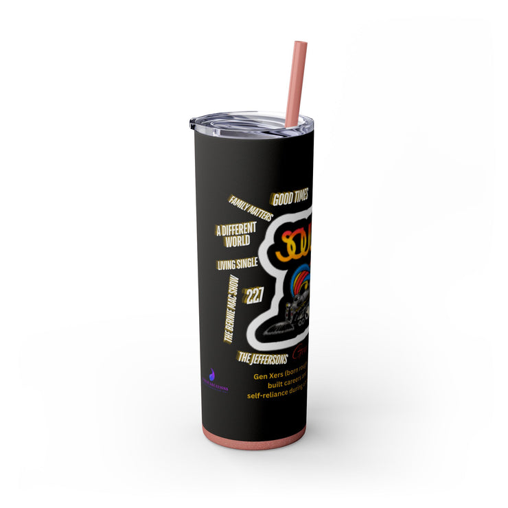 Generation X Skinny Tumbler with Straw, 20oz