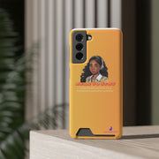 Brown Skin Phone Case With Card Holder