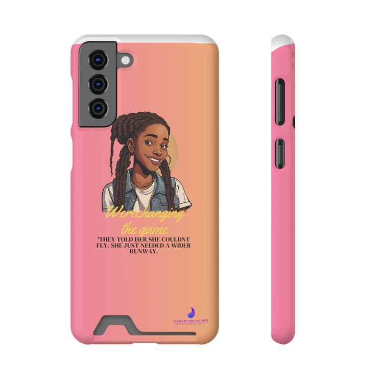 Brown Skin Phone Case With Card Holder