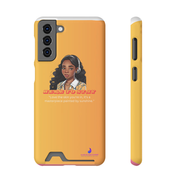 Brown Skin Phone Case With Card Holder