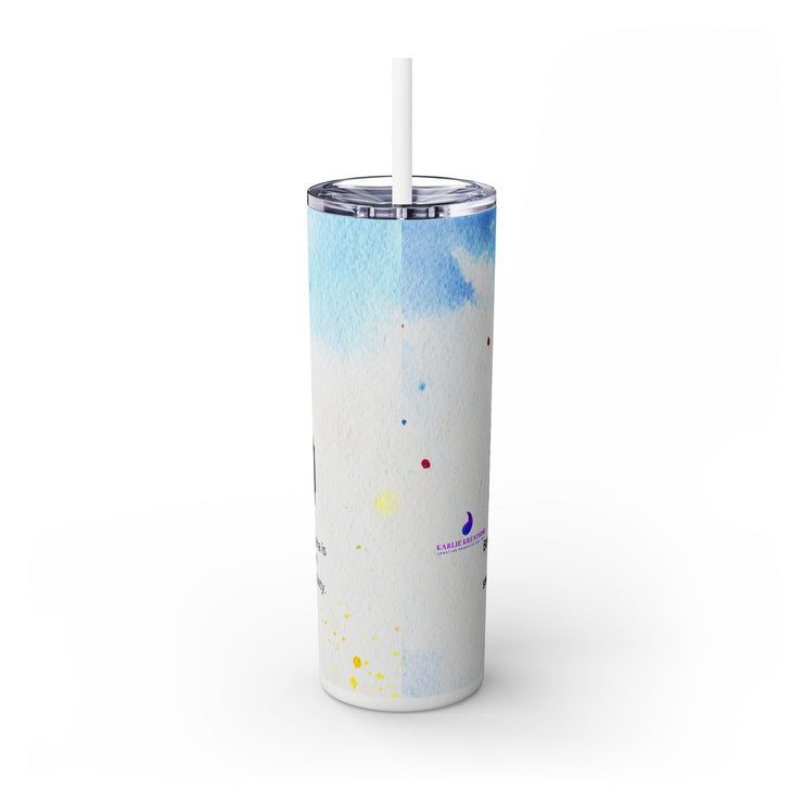 Gen-Alpha Skinny Tumbler with Straw, 20oz