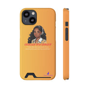 Brown Skin Phone Case With Card Holder