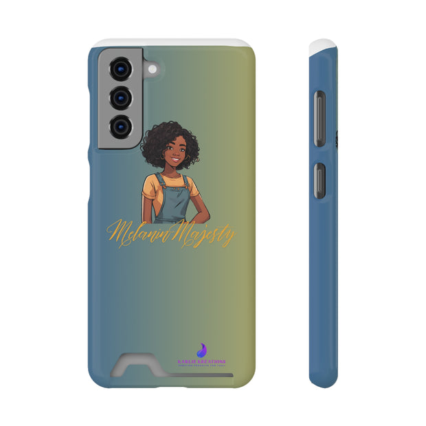 Brown Skin Phone Case With Card Holder