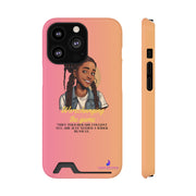 Brown Skin Phone Case With Card Holder