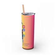 Gen-Z Skinny Tumbler with Straw, 20oz