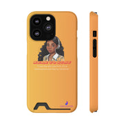 Brown Skin Phone Case With Card Holder