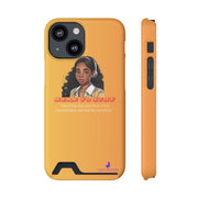 Brown Skin Phone Case With Card Holder