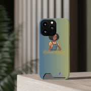 Brown Skin Phone Case With Card Holder