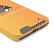 Brown Skin Phone Case With Card Holder